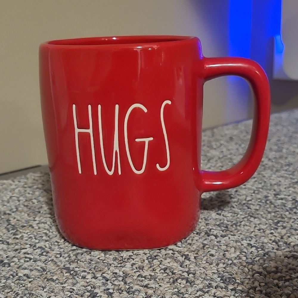 Rae Dunn Red Hugs Mug, NWOT